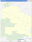 Judith Basin County Wall Map Basic Style